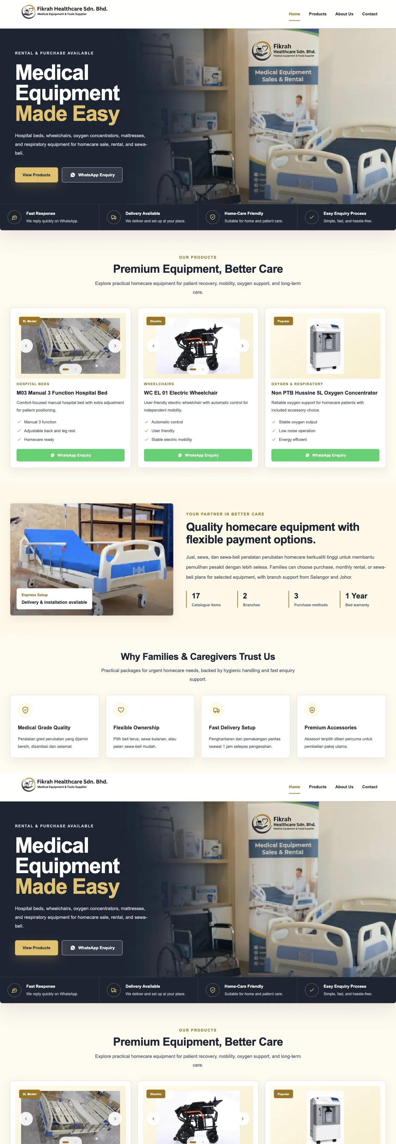 Pratonton katalog peralatan perubatan Fikrah Healthcare.